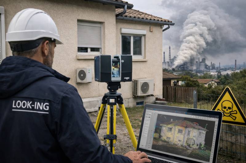 Entreprise experte en numérisation 3D de bâtiment en zone PPRT toxique à Lyon